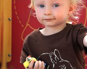 Macho Man Fluffy Bunny t-shirt for kids, 100% organic cotton