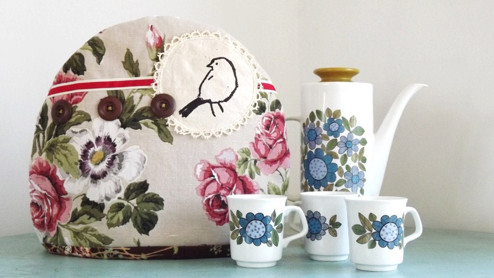 Screen Printed Bird Tea Cosy
