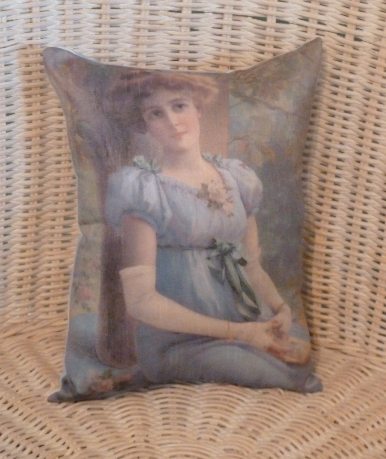 Jane Austen Era Beautiful Woman 10 x 8 pillow