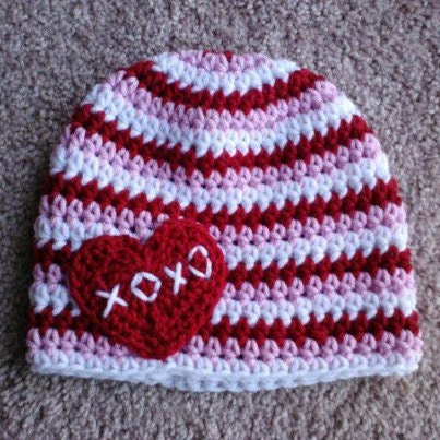 Valentine's Day Crochet Beanie