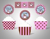 Owl Baby Shower - Baby Girl - Cupcake Wrappers & Toppers - DIY Printable Baby Shower Decorations Il_170x135