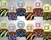 Jungle Safari Baby Shower - Animal Print - Unisex - Cupcake Wrappers & Toppers - DIY Printable Baby Shower Decorations Il_170x135