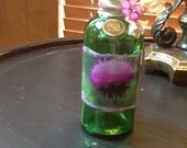 Shabby chic photo transfer decorative bottle.