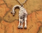 giraffe necklace,retro silver giraffe necklace---N003