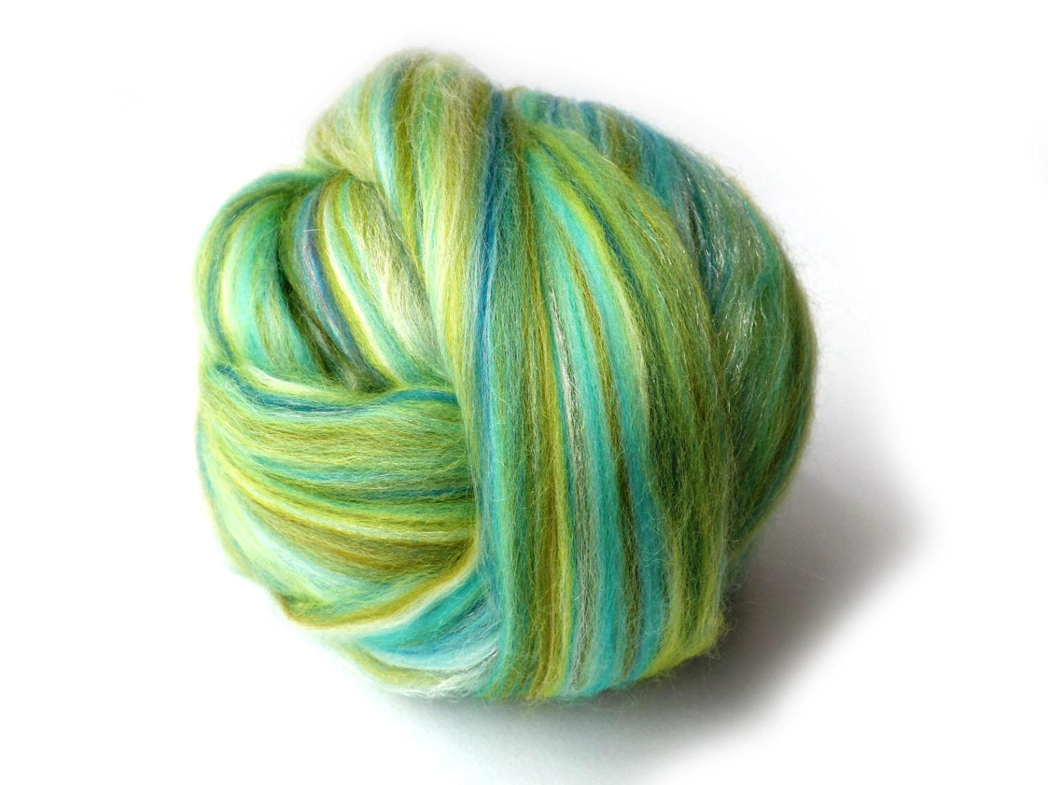 Blended Merino wool tops - Milk fibre - Firestar -  Roving - 100g - 3.5oz - MERINO MARINA - Sparkle fiber - Shimmer fiber