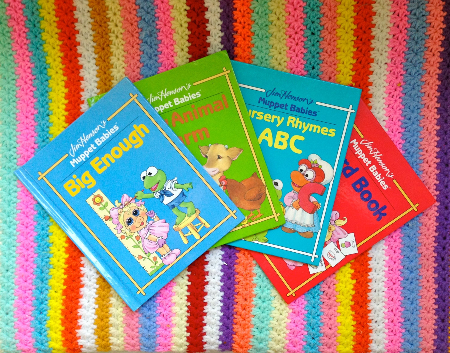 Vintage Lot of 4 Muppet Babies Books