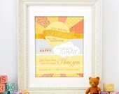 You Are My Sunshine, My Only Sunshine - Modern Digital Art Print - Song Lyrics - 8x10