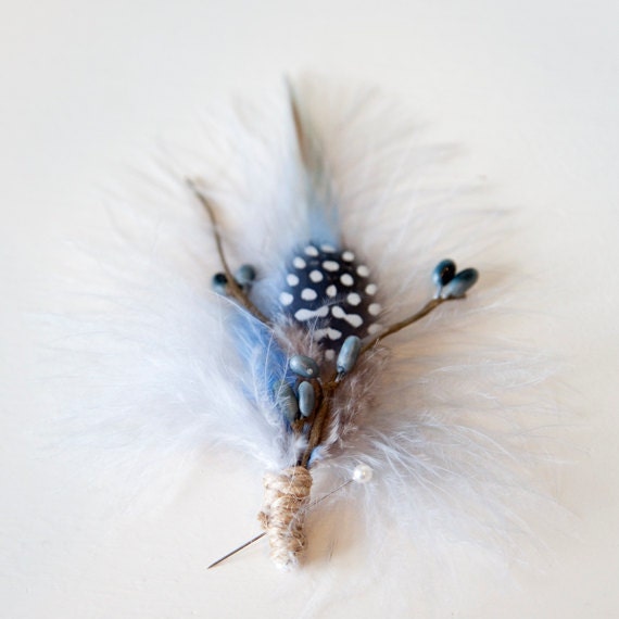 BLUE DAWN - Mens boutonniere/buttonhole
