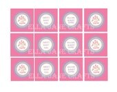 Sweet Branches Baby Shower Collection- Party Favor Tags or Cupcake Topper Printables