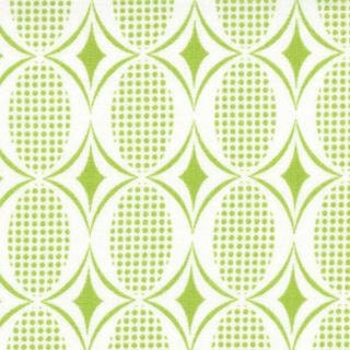 SALE - Half Moon Modern Collection - Momo for Moda - Circle Dots in Lime - Half Yard