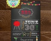 Chalkboard Digital Invitation--Baby Shower, Bridal Shower, Birthday, Anniversary, Rehearsal Dinner--Printable--DIY