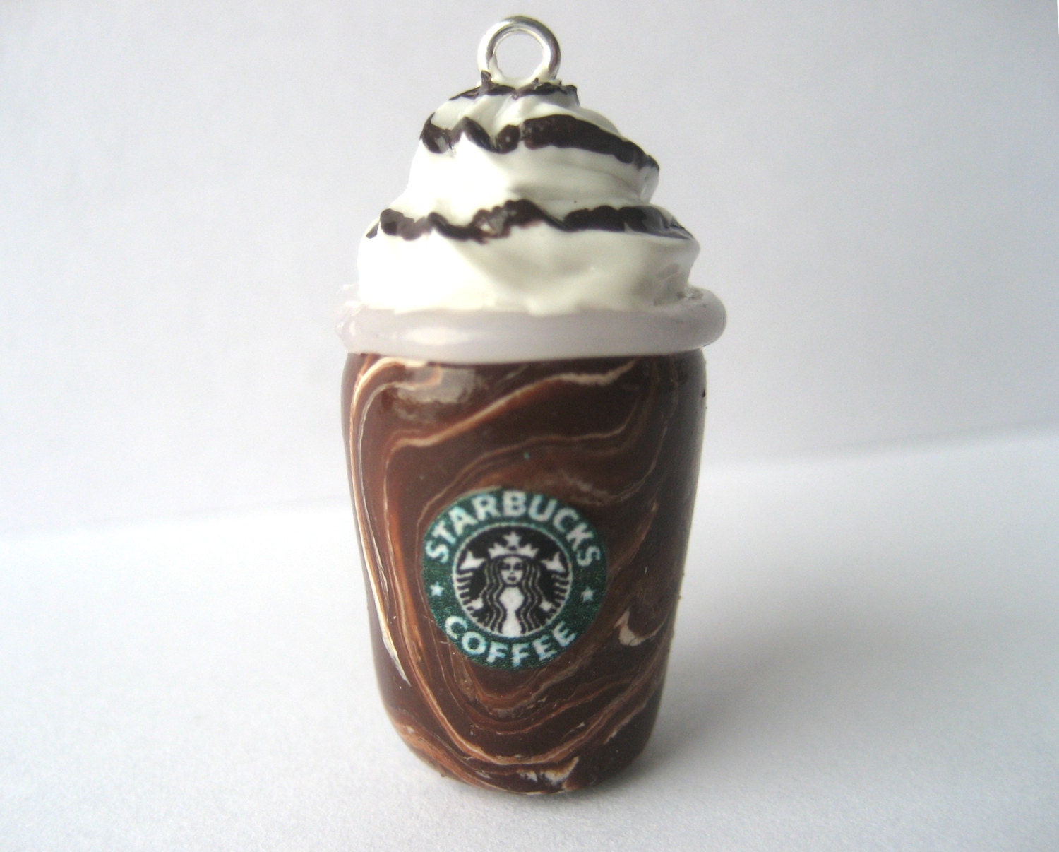 Adorable Handmade Starbucks Frappuccino Drink Polymer Clay Charm
