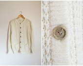 Vintage Chunky Cable Knit Cardigan