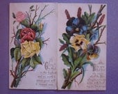 Antique Cards with Bible Verses from Victorian Scrapbook