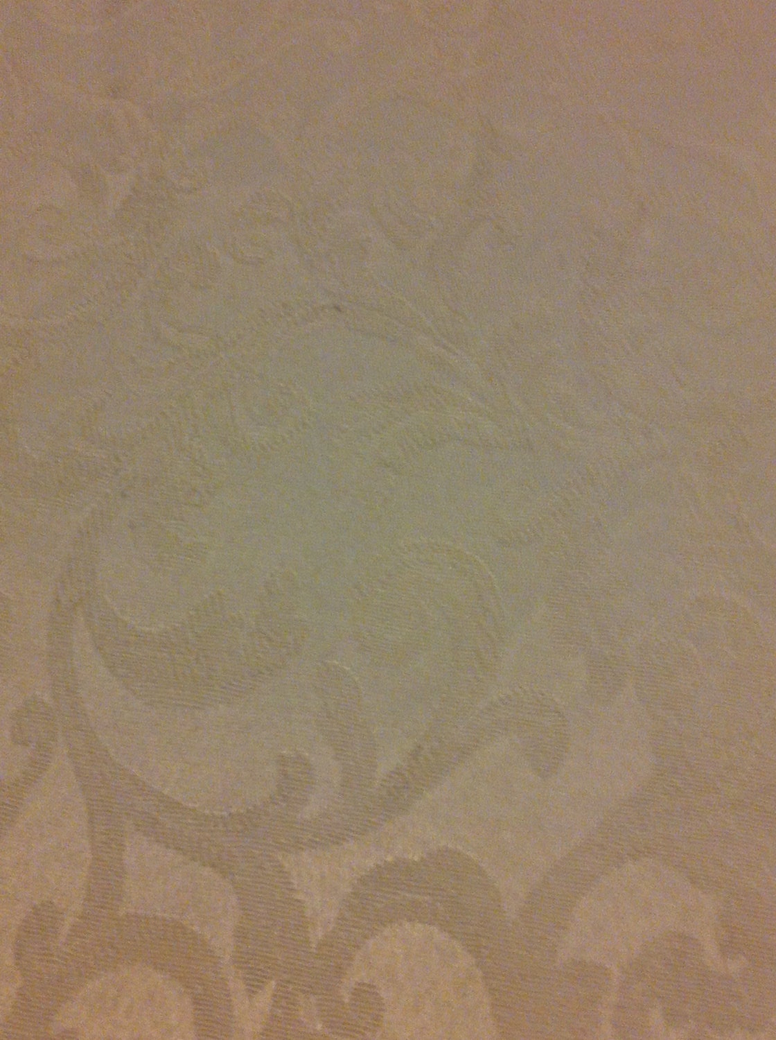 Remnant: 1/2 yard white floral upholstery