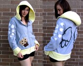 Derp -- Handmade Anti-Pill Fleece Hoodie / Sweatshirt