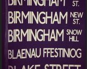 Unframed Bus and Train Destination Blinds - Individual Destinations - Suitable for Upcycling