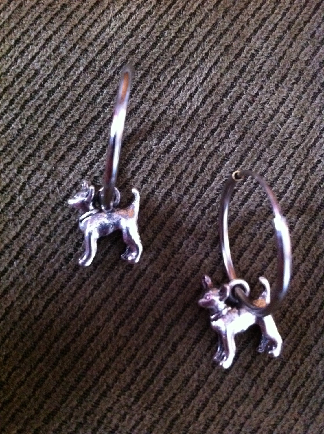 Small Chihuahua Hoop Earrings