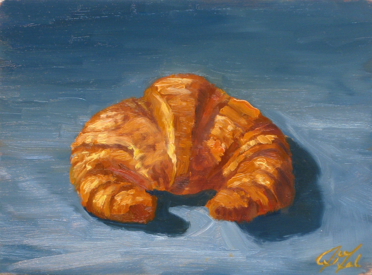 Croissant 6 X 8 Print Of Original Oil Painting