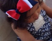 Red, White and Blue Memorial Day / 4th of July Hair Bow, Toddler Girl Hair bow, Newborn Hair Bow, Baby Girl Hair Bow, Infant Hair Bow