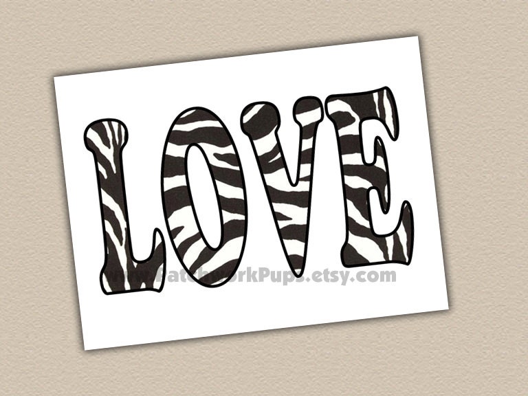 Black & White Zebra Print - Large Glass Cutting Board - Wedding, Anniversary, Hostess, or Housewarming Gift - Love - Kitchen Decor