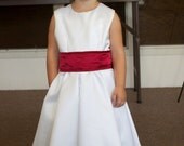 Elegant Flower Girl Dress with Sash