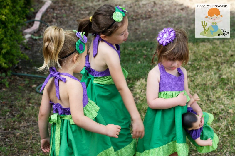 Little Mermaid Ariel Halter Dress