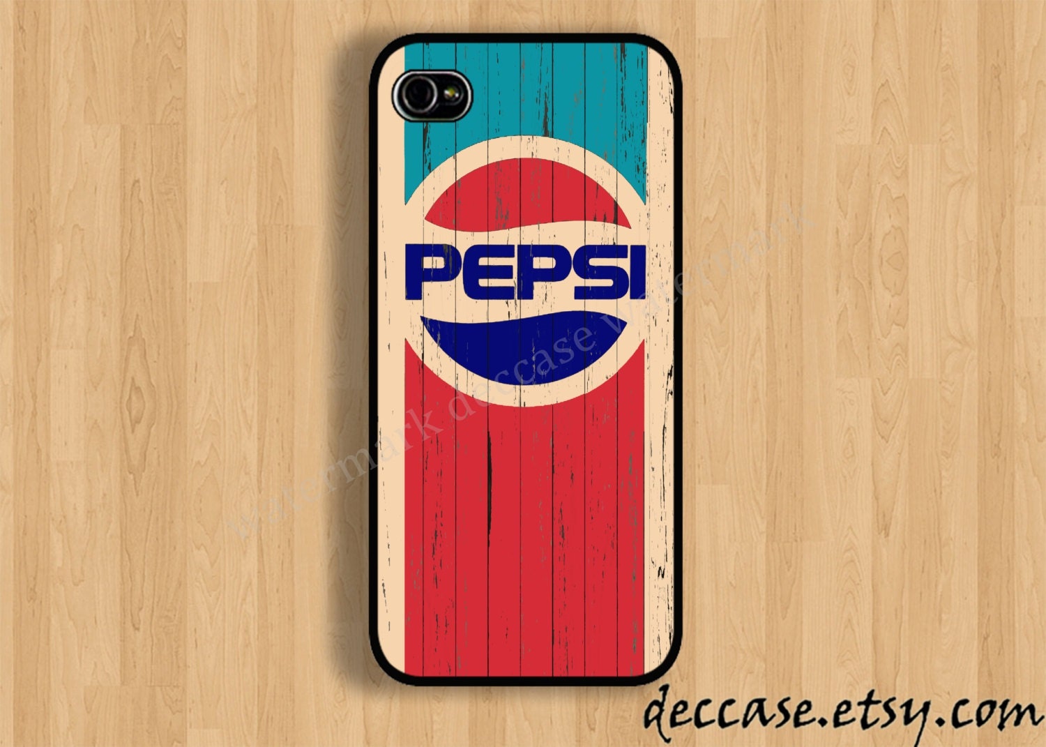 IPHONE 5 CASE Old Grunge Vintage pepsi logo on wood iPhone 4 case iPhone 4S case iPhone case Hard Plastic Case Soft Rubber Case