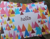 Geometric Mountains Notecards Set - 10 cards