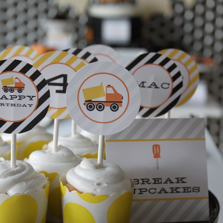 Construction Zone Printable Party Circles : Printable party Designs by The Tiny Tiara Il_570xn