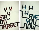 STANDARD SIZE Set of 2 Star Wars typography prints based on quotes from the movie Star Wars A New Hope