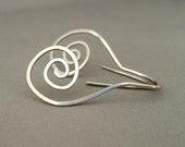 Sterling Silver Spiral Dangle Earrings