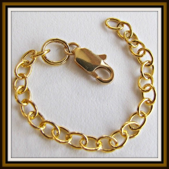 10 inch Chain bracelet, anklet or extender gold plated over brass