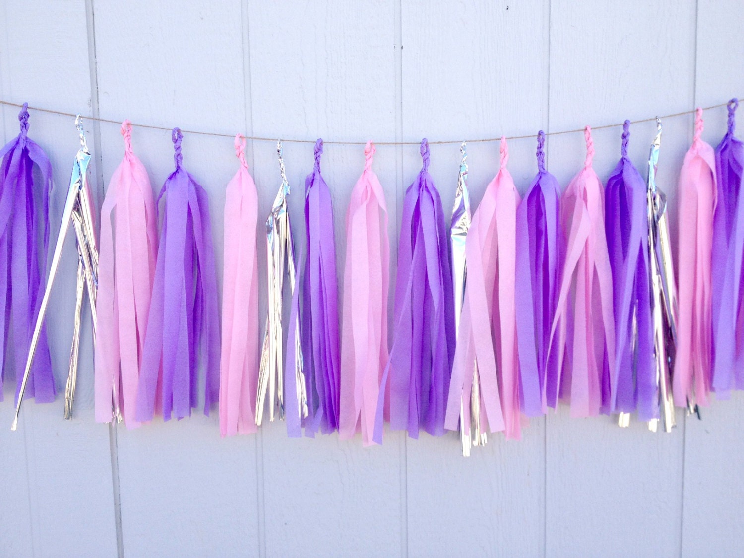Pretty Princess Tissue Paper Tassel Garland  - Party - Wedding - Baby Shower - Nursery - Childrens room