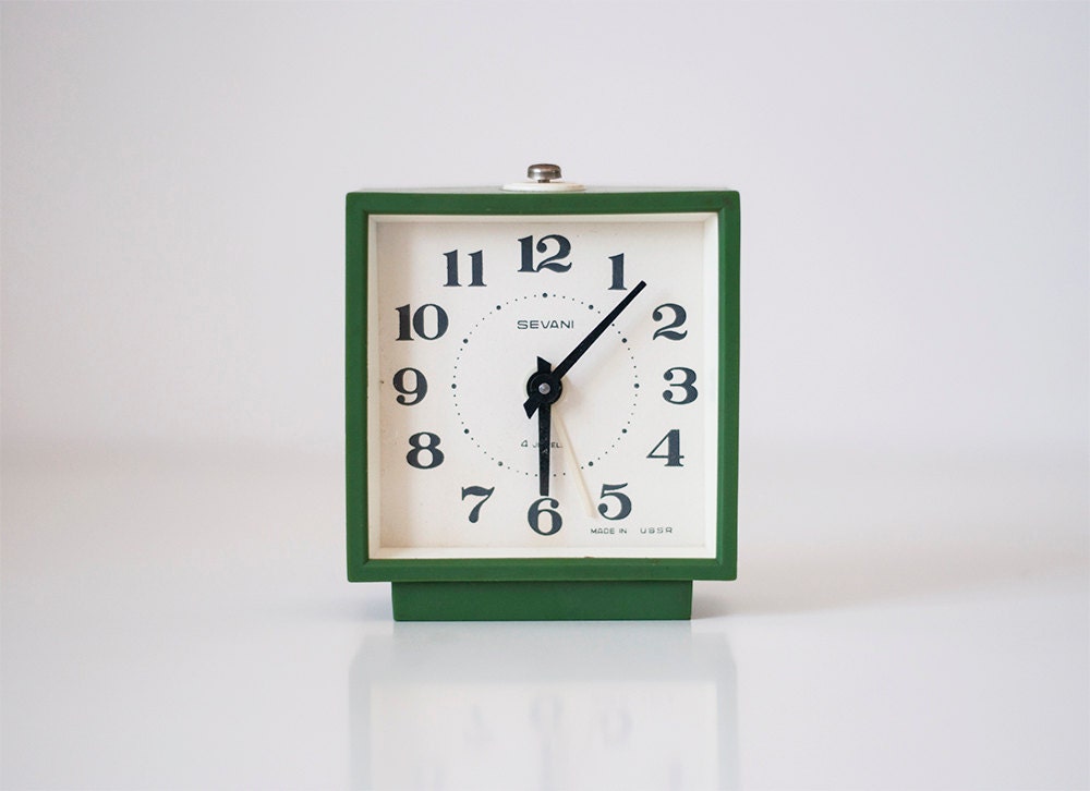Vintage mechanical alarm clock "Sevani" - working condition