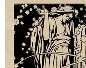 Popular Astronomy "Astronomia Popular" Large Print Poster Vintage Style