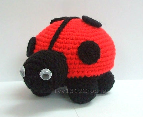 Lady Bug 4.92"- Finished Handmade Amigurumi crochet doll Home decor birthday gift Baby shower toy