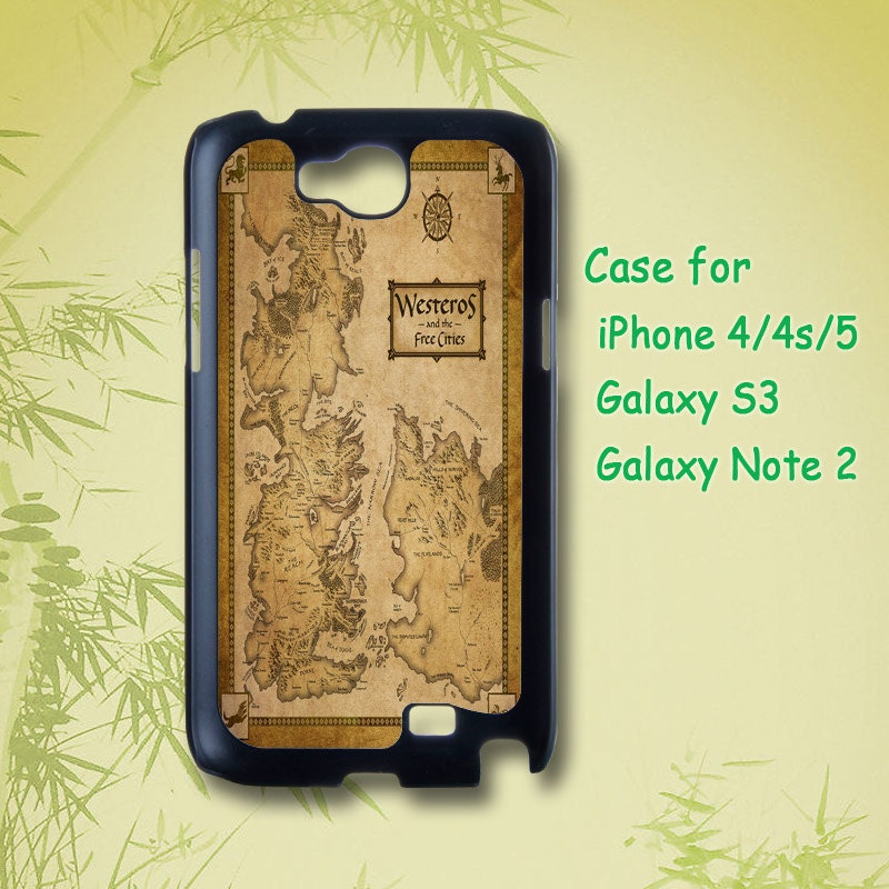 Game of thrones map - Samsung Galaxy S3 , Galaxy note 2 case, note case, galaxy case, iPhone 4 Case, iPhone 5 Case