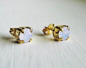 Rose Water Opal Swarovski Crystal Studs