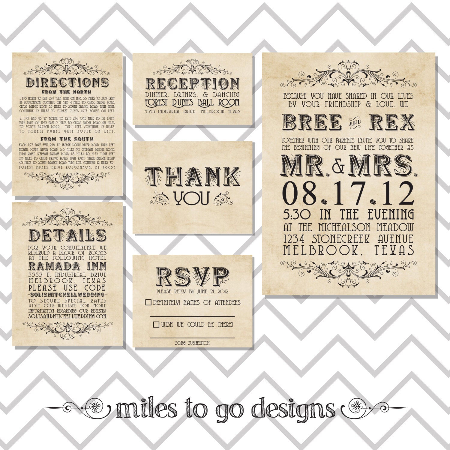 SUMMER SALE - DIY Printable Wedding Invitation: Rustic- The Bree