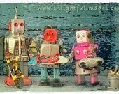 Skater S8TR Bots Robots with Skateboards 4 x 6 Photographic Print