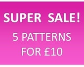 SALE - 5 Cross Stitch Patterns for 10GBP (PDF)