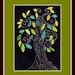 Tree art, Original, Tree nursery art, Forest nursery art, Woodland nursery art, Modern tree art, Modern nursery art