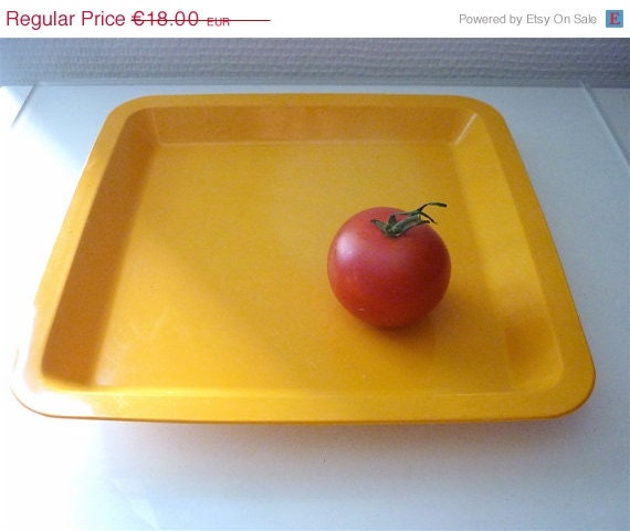 MOVING SALE Vintage Finland Yellow Tray, Retro Sarvis of Finland Production 1970's