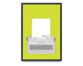 Vintage Typewriter 13x19