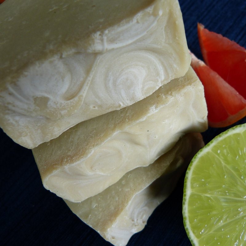 Citrus, Homemade Soap, Vegan, with Essential Oils, Lime, Grapefruit, Lavender, Citrus Ice