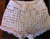 Levi's 501 Cut Off Frayed Studded Festival Shorts