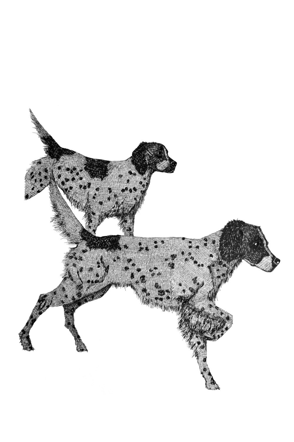 A4 Hunting Dogs print / The Hunting Party Series
