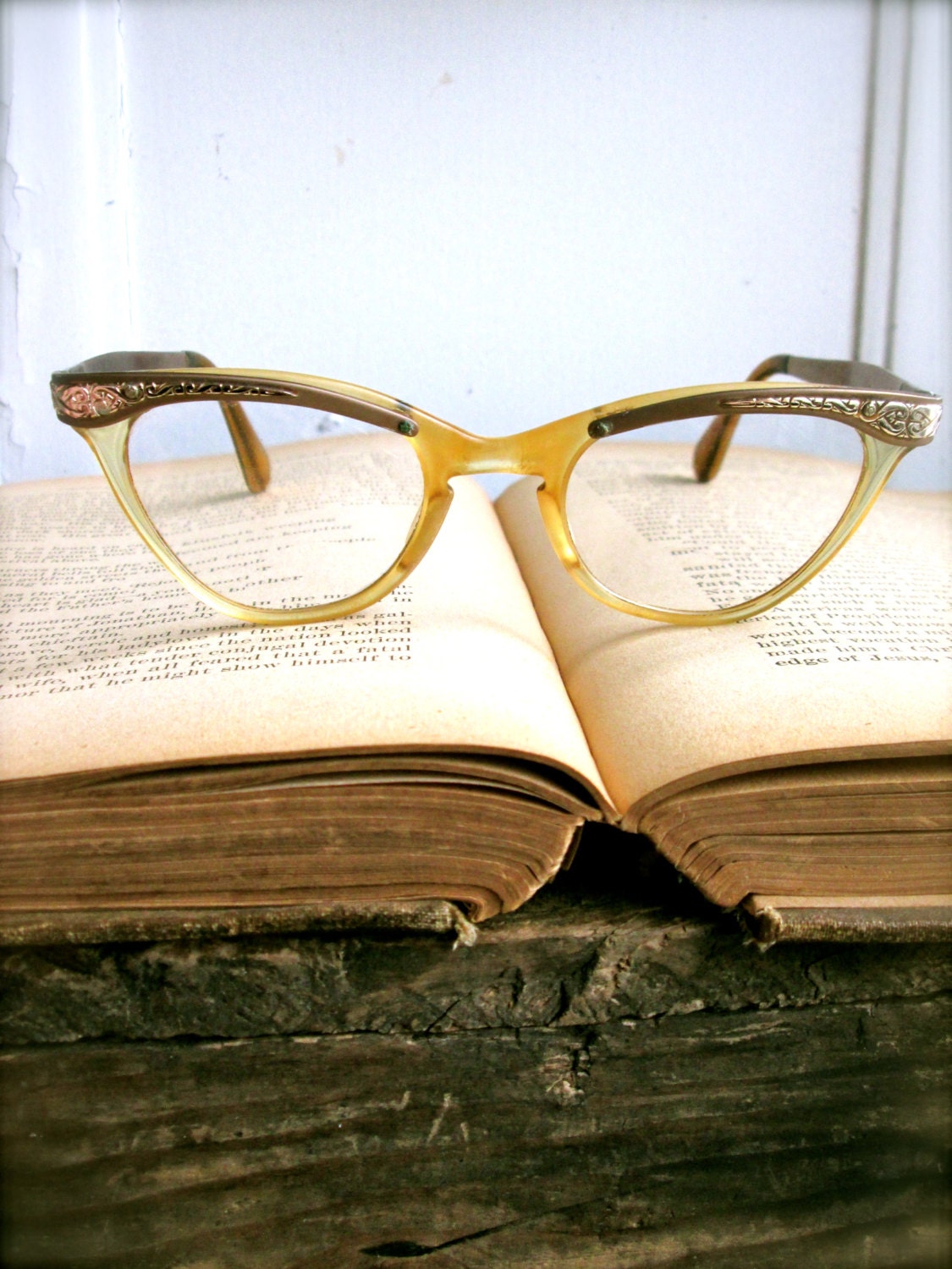 Mid Century eyeglasses  Vintage eyewear cat eye glasses accessories 1950s 50s  Retro Collectables USO Optical Hipster