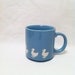 On Sale Cute Blue Duck Mug with White Ducks in a Row Vintage  Mod